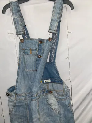 Light Wash Denim Overalls Blue Size 10 thumbnail 3