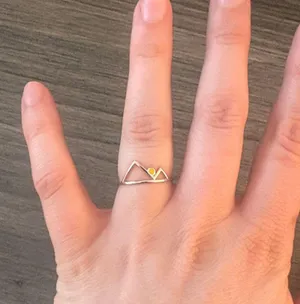 Pura Vida Size 7 Silver Mountain Ring thumbnail 2