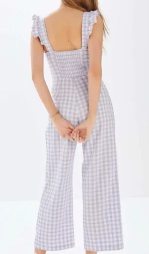 Urban Outfitters Emerson Gingham Ruffle Jumpsuit thumbnail 2