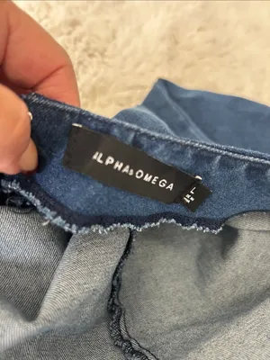 Alpha & Omega Stretch Denim Puff Sleeve Mini Dress thumbnail 6