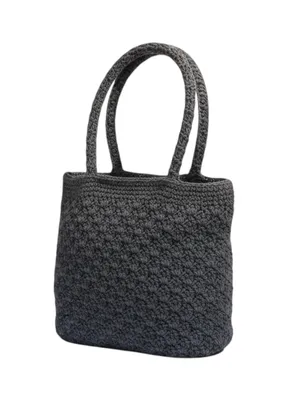 Express Paris 𖣴 Top Handle Woven Crochet Mini Handbag Bag 𖤗 Espresso Brown 𖤗 thumbnail 15