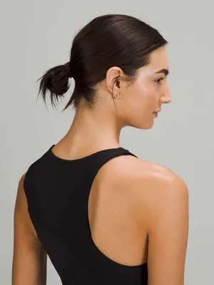 Lululemon Ribbed Asymmetrical Yoga Tank Top Black Size 4 thumbnail 2