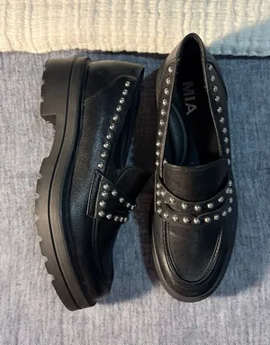 MIA Black Studded Platform Loafers size 6.5 thumbnail 1