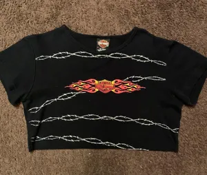 Motorcycle Oversized Cropped T-shirt thumbnail 1