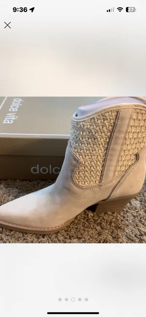 Women’s cream ankle boots thumbnail 2