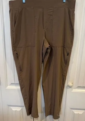Athleta Brown Pull On Panta‎ SIze 16 thumbnail 1