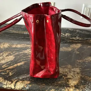 New tote bag, heavy shiny vinyl Red thumbnail 9