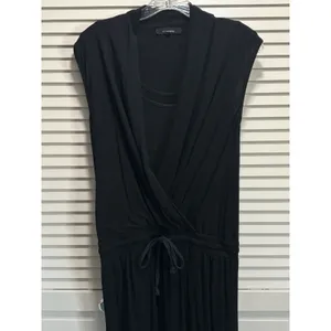 Oliviaceous Black Sleeveless Tank Maxi Dress Size Medium Elastic/Tie‎ Waist thumbnail 2