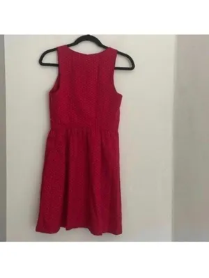Kensie Ruby Red Sweetheart Neck Sleeveless Retro Embroidered Dress thumbnail 6