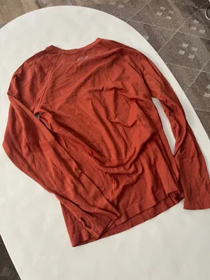 Lorna Jane Active Comfort Seamless Long Sleeve Top in Rust Orange Large $100 thumbnail 5