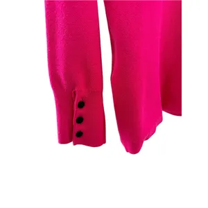 Karl Lagerfeld Paris Hot Pink Eiffel Tower Rhinestone Sweater M NWT Parisian thumbnail 7