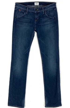 Hudson Stretch Medium Wash Straight‎ Leg Jean Flap Pocket Womens Size 26 thumbnail 1