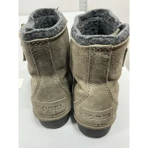Womans Sorel Water Proof Ankle Boots 8.5 Taupe Side Zip Low Heel thumbnail 6