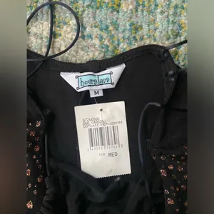 NWT vintage 90s Y2K black ombré glitter strappy midi dress, size medium thumbnail 4