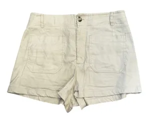Maeve The Colette Shorts Linen Blend Utility Shorts Women's Size 31 Ivory Cream thumbnail 1