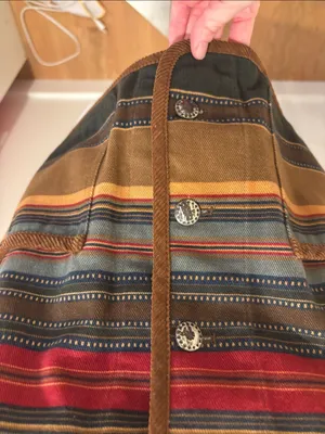 Vtg Jones New York Sport Striped Vest 90s Southwestern Size Medium thumbnail 2
