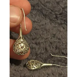 D008 silver plated earrings cute thumbnail 5