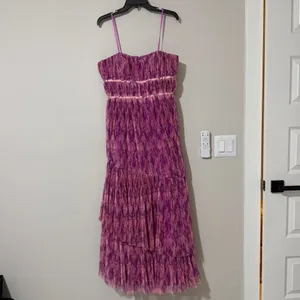 Hutch Womens Strapless Renza Gown Maxi Dress Size 8 Pink Purple thumbnail 4