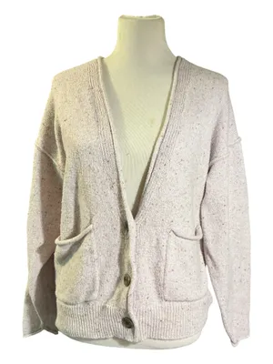 Universal Thread Womens Small Speckled Tweed Knit Cardigan V-Neck Button Front thumbnail 1