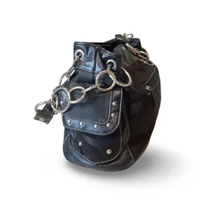 The Sak Black and Silver Patchwork Shoulder Bag thumbnail 5