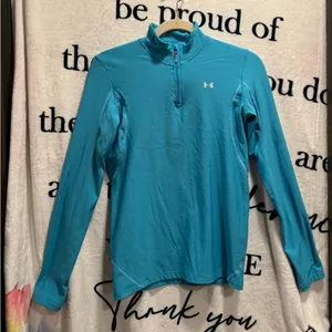 Under Armour Women's Fitted Pullover Activewear ColdGear Blue Size Medium thumbnail 1
