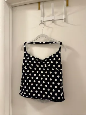 Urban Outfitters Black and White Polka Halter Top thumbnail 3