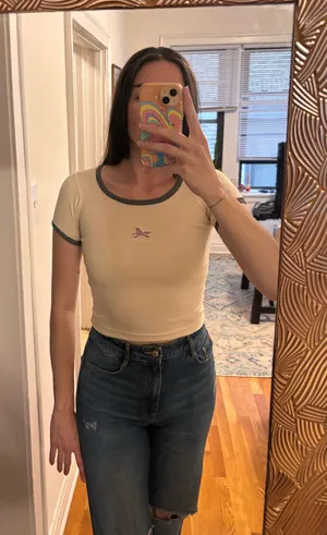 Cream Baby Tee Tan thumbnail 1