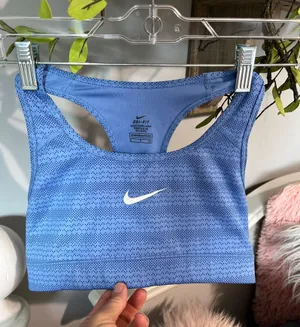 Nike Dri Fit Sports Bra Blue Print Athletic Running Womens Small thumbnail 3