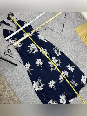 Lulus All Mine Navy Blue Floral Print High-Low Wrap Maxi Dress thumbnail 7