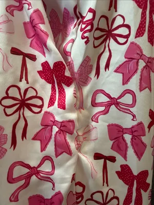 S - SIMPLY SOUTHERN Collection - Pink bows Button-Up Pajama Set thumbnail 11