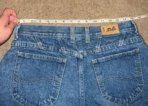 Vintage 80s Lee MR High Waist Denim Mom Jeans Tapered Leg Size 14 waist 30 inch thumbnail 13
