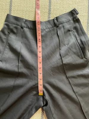 High Waisted Tapered Leg Trouser Blue Size 26 thumbnail 5