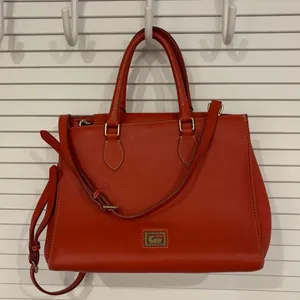 Dooney & Bourke orange red crossbody hand bag thumbnail 2