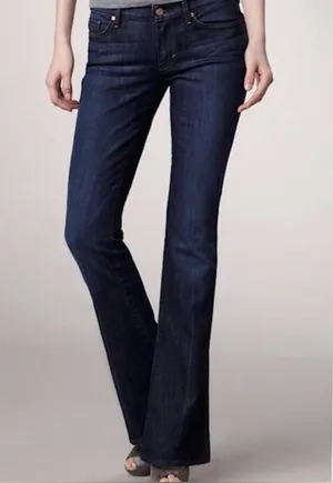 7 For All Mankind Dark Indigo Bootcut Jeans thumbnail 1