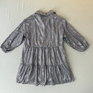 Maeve Bettina Sequined Tiered Shirtdress Medium Petite Dusty Purple Mini NWT thumbnail 8
