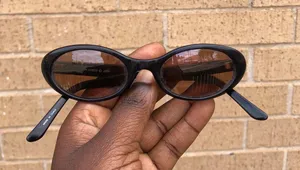 RARE Y2K Vintage 2005 Black Playboy Sunglasses Retro Preppy Goth Mcbling Classic Oval #Emo #Vampy #whimsygoth #biker #minimalist #grunge #streetwear #deadstock thumbnail 5