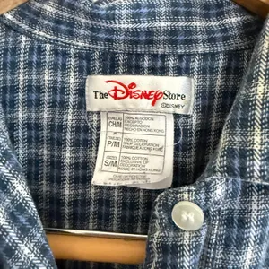 90s Vintage The Disney Store Blue Plaid Eeyore Nightshirt Nightgown Sm / Medium thumbnail 3