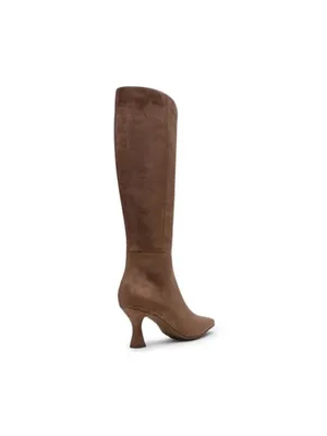 Anne Klein Perfektion Snip Toe Knee High Taupe Boots Heeled Size 6 new in box thumbnail 2
