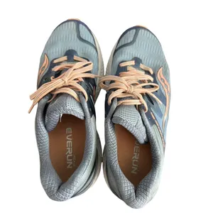 Saucony Womens Guide ISO Everun Running Tennis Shoes Gray Peach Blue Size 8.5 thumbnail 6