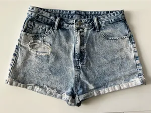 High-Waisted Jean Shorts thumbnail 1