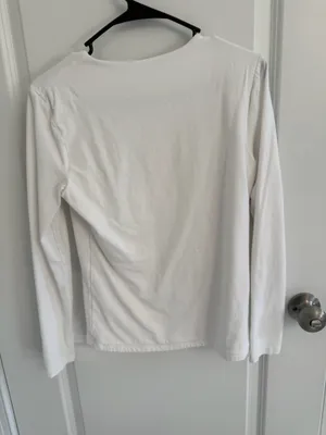 Abercrombie and Fitch White Long Sleeve Top thumbnail 4