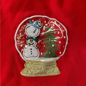 MC Sportswear Vintage 90s Snow Globe Christmas Holiday Festive Granny Sweatshirt thumbnail 3
