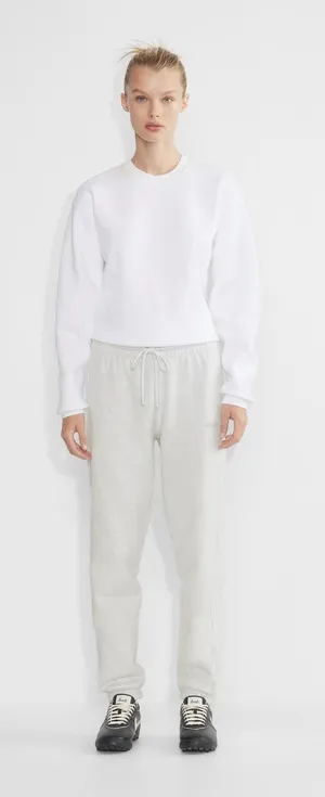 Aritzia TNA Sweatfleece Cozy Fleece Boyfriend Fit Sweatpants Light Grey XS thumbnail 1