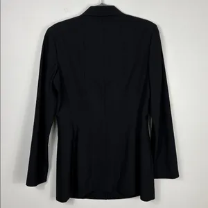 Express Longline Wool Blazer Womens Size 6 Black Career Office thumbnail 6