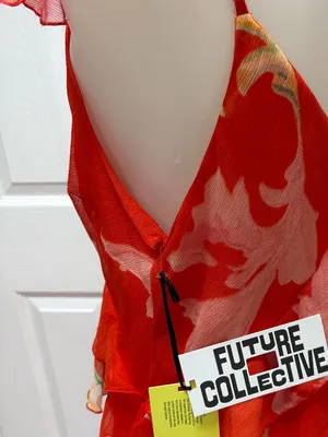 Future Collective‎ Ruffle Ankle Length Dress - Size L - NEW With Tag in Bag. thumbnail 2