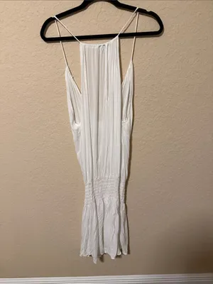 Melissa Odabash White Dress with Turquoise Label thumbnail 3