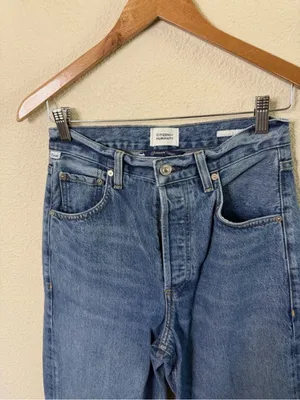 NEW Citizens of Humanity Ayla Baggy Jeans Solano Wash‎ Distressed Womens Size 24 thumbnail 7