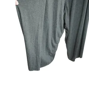 Natural Life Size Large Charcoal Gray Crochet Trim Harem Jumpsuit Lightweight thumbnail 4