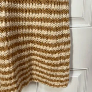 POL knit striped sweater style midi skirt‎ size small tan cream thumbnail 2
