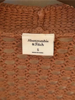 Abercrombie & Fitch Tan Open Knit Cardigan thumbnail 4